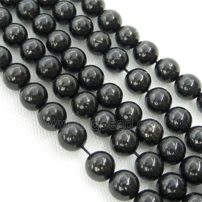round black Shungite Beads