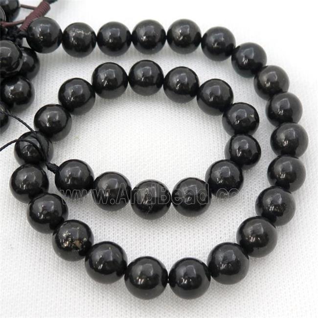 round black Shungite Beads