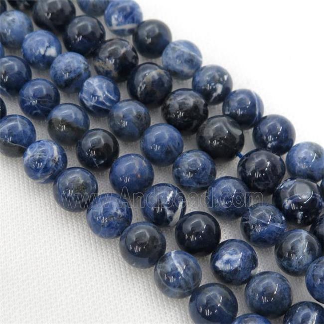 Blue Sodalite Beads, round