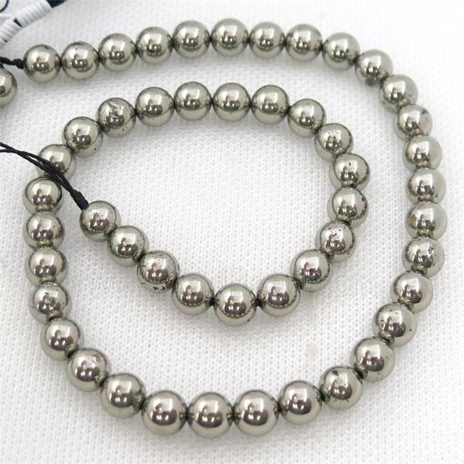 round Pyrite Beads