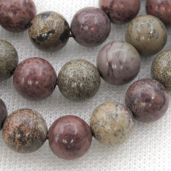 red Chohua Jasper Beads, round