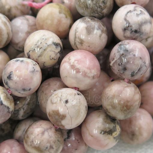 Pink Argentine Rhodochrosite Beads Smooth Round B-Grade