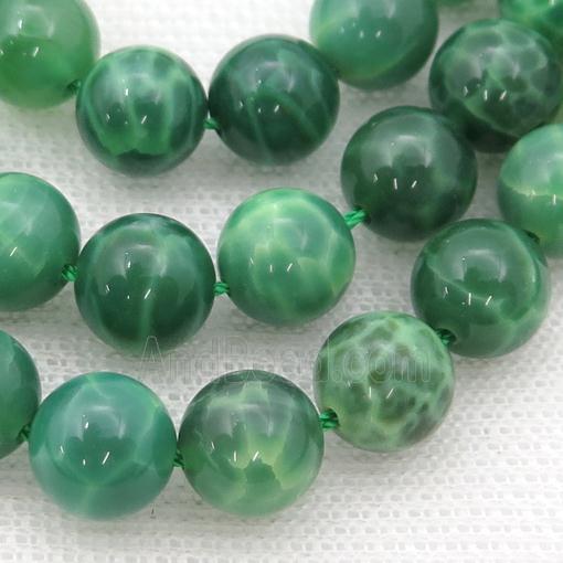 Green Chalcedony Beads, round
