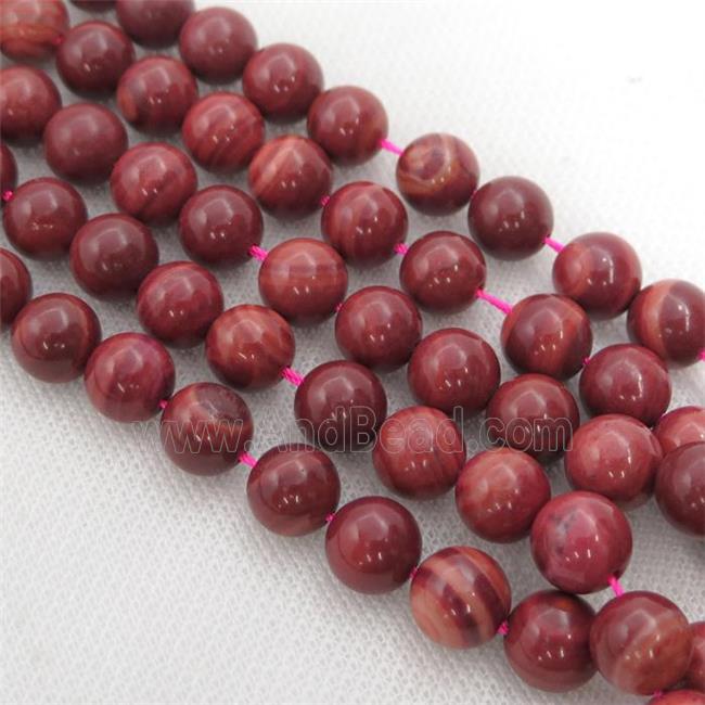 Red Brazilian Rhodonite Round Beads