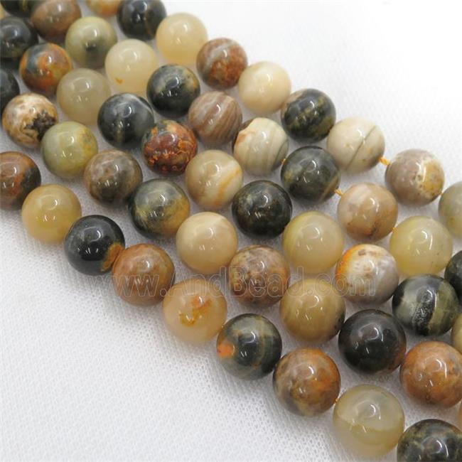 Natural Indonisia Bumblebee Jasper Beads Smooth Round