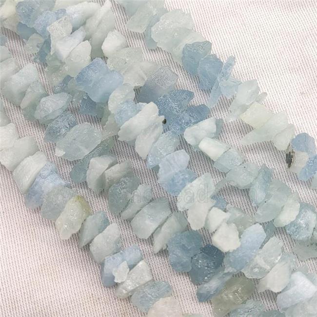 blue Aquamarine chip beads