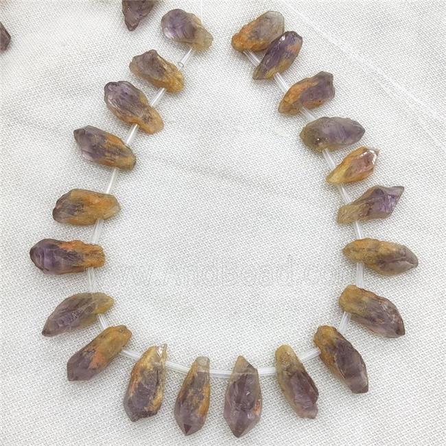 Amethyst freeform beads, topdrilled