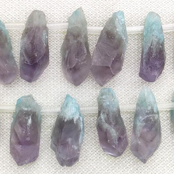 Amethyst freeform beads, topdrilled