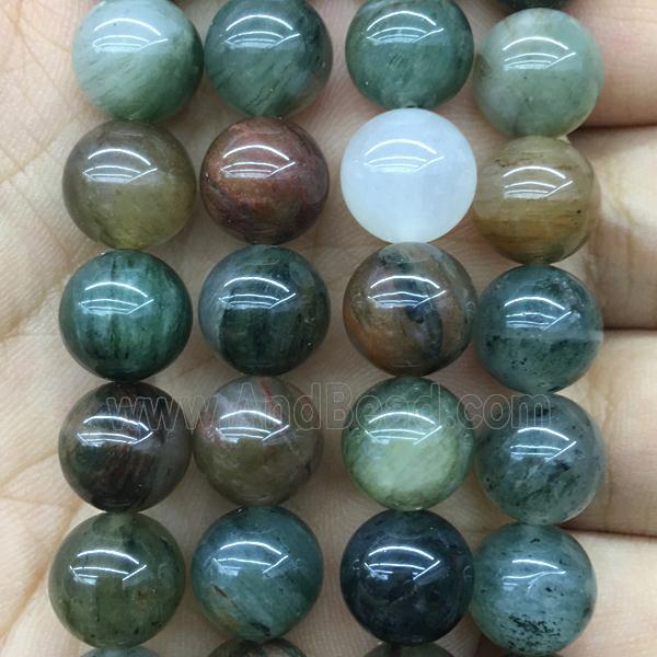 Green Chlorite Beads Smooth Round