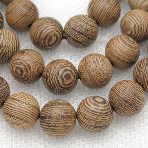 natural Wood Beads, khaki, round