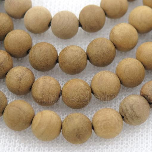 natural Wood Beads, khaki, round