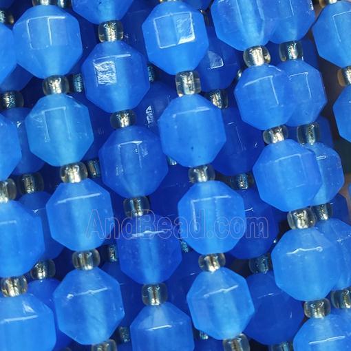 skyblue Jade bullet beads
