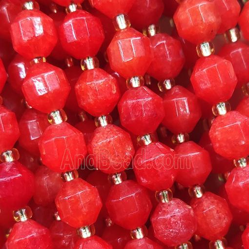 red Jade bullet beads