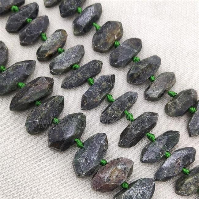black Tourmaline Beads, arrowhead