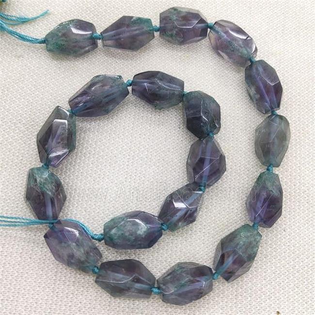Amethyst Beads with green treated, freeform