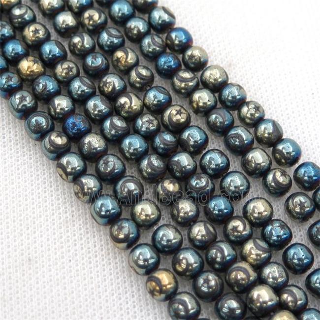 round Hematite Beads with moonstar