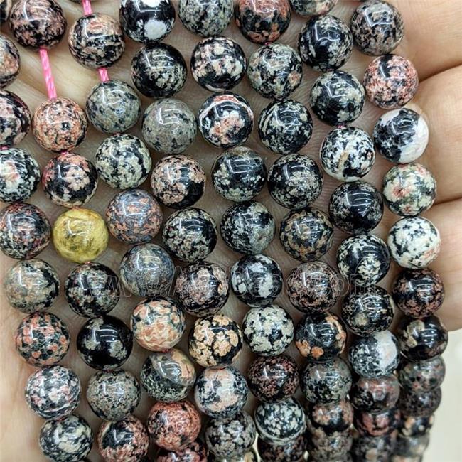 red Snowflake Jasper Beads, round