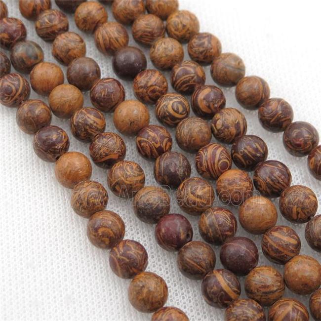 yellow Oak Jasper Beads, round
