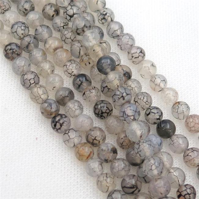 dragon veins Agate Beads, round