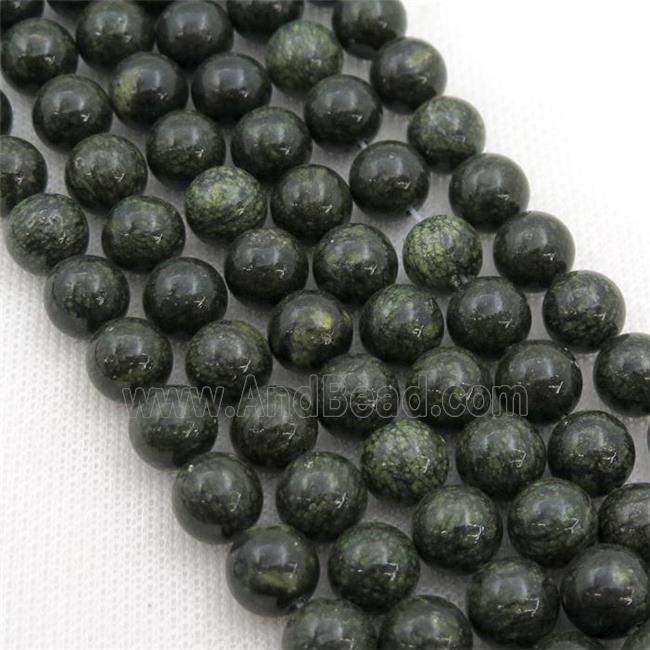 round Green Lace Jasper Beads