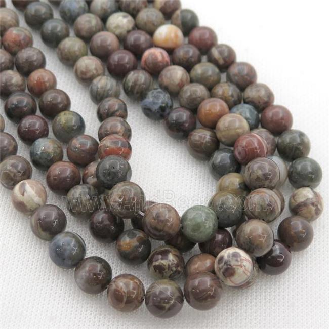 natural Agate Beads, multicolor, round
