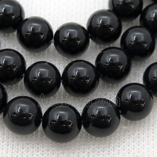black Onyx Agate Beads, round