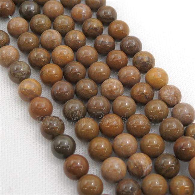 brown Ocean Jasper Beads, round