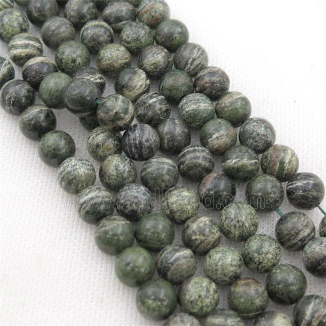 green Zebra Jasper Beads, round