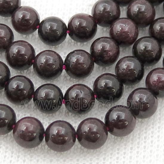 round Garnet Beads