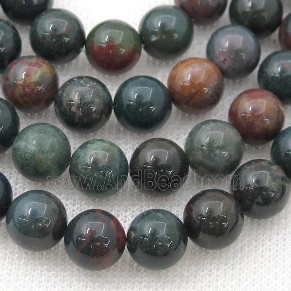 BloodStone Beads Smooth Round