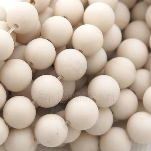 round matte River Jasper Beads