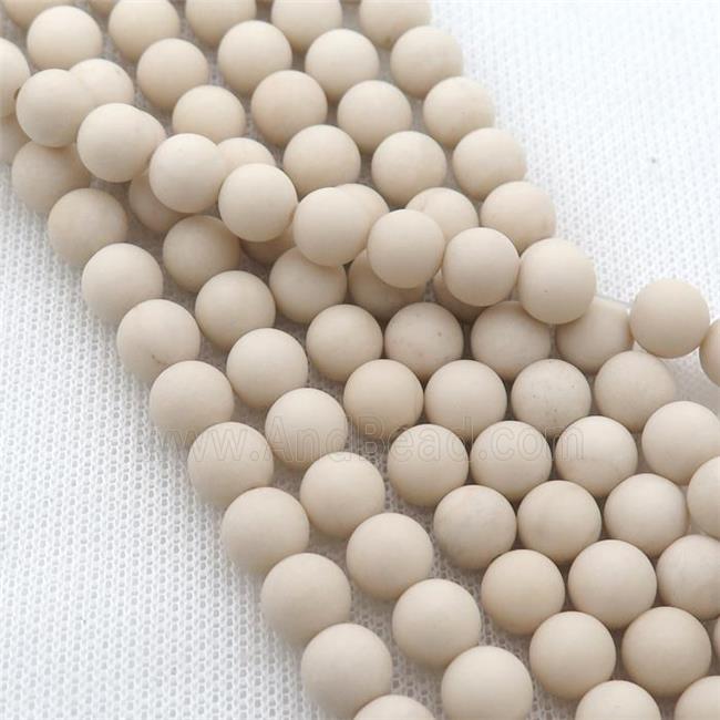 round matte River Jasper Beads