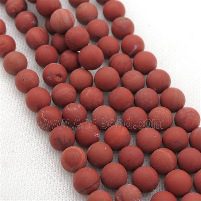 round matte Red Jasper Beads