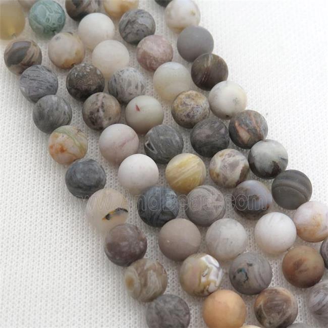 bamboo Agate Beads, round, matte