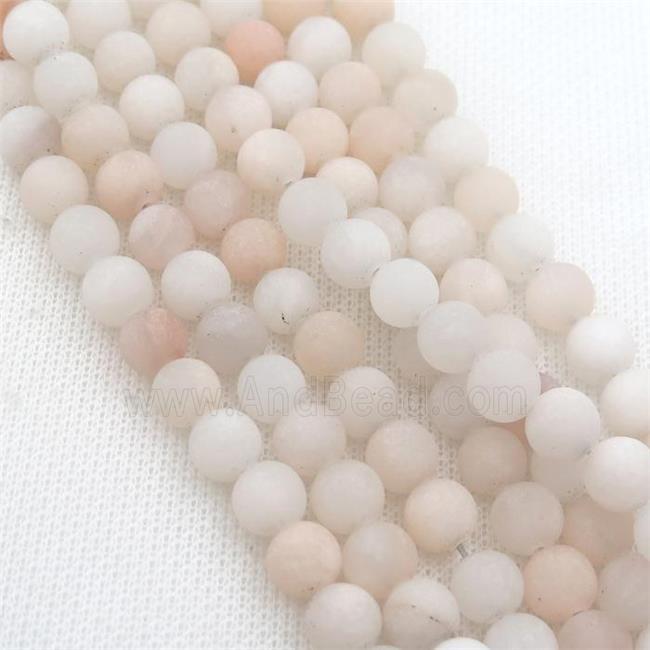 round Pink Aventurine Beads, matte
