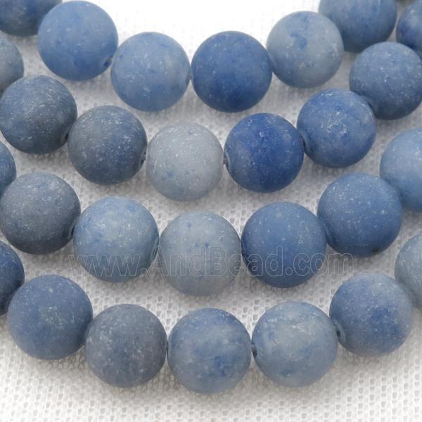 round Blue Aventurine Beads, matte