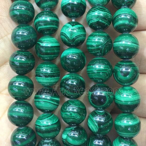 natural Malachite Beads, round, green