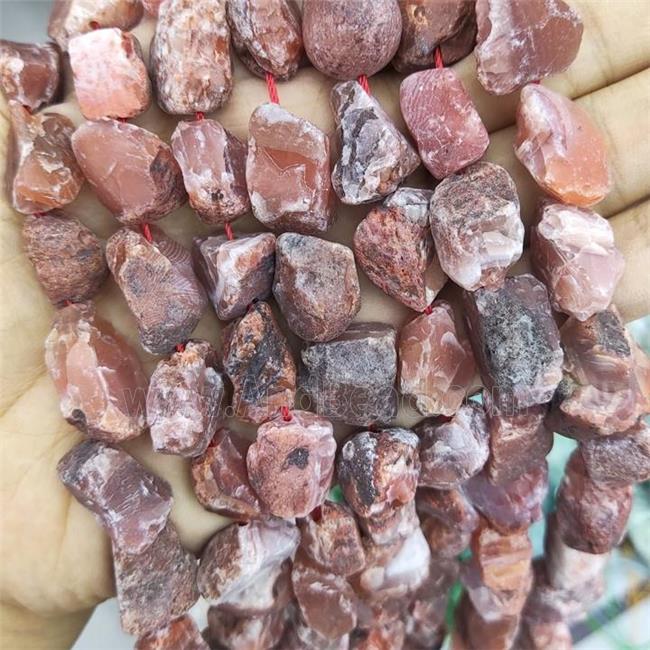 red Carnelian nugget chip beads, freeform