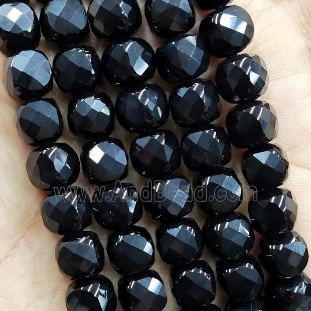black Onyx Agate cube beads, faceted