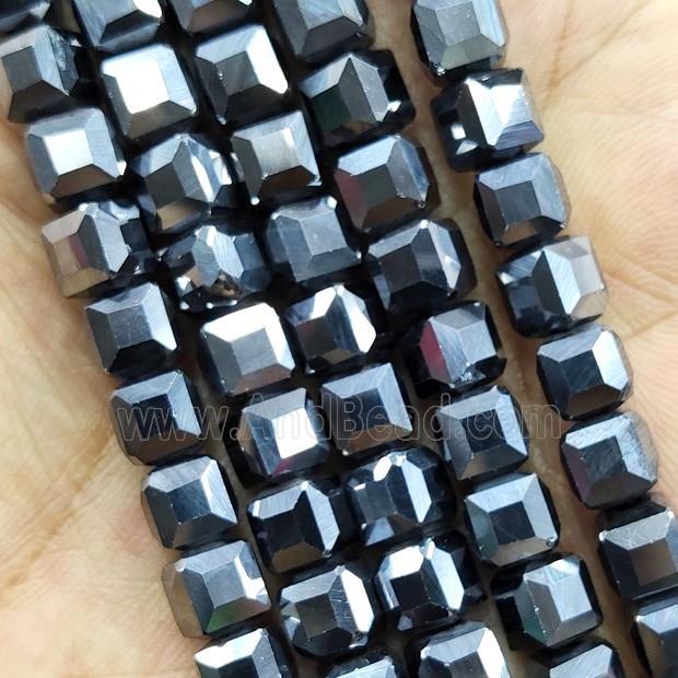 Terahertz stone beads, faceted cube
