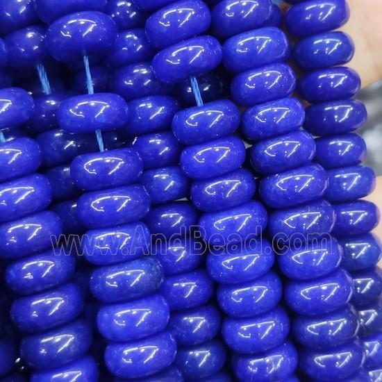 lapisblue Jade rondelle beads