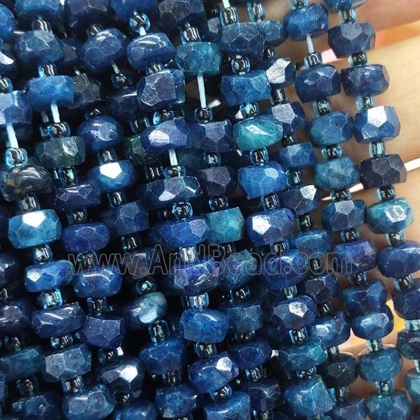 Apatite Beads, faceted rondelle
