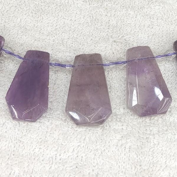 Amethyst teardrop beads, top-drilled