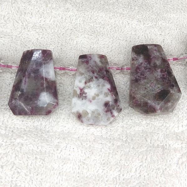 Tourmaline teardrop beads, top-drilled