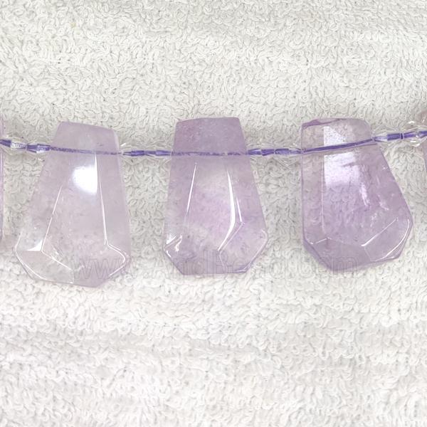 Amethyst teardrop beads, top-drilled