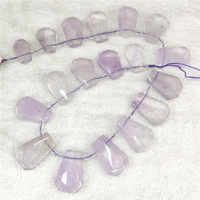 Amethyst teardrop beads, top-drilled