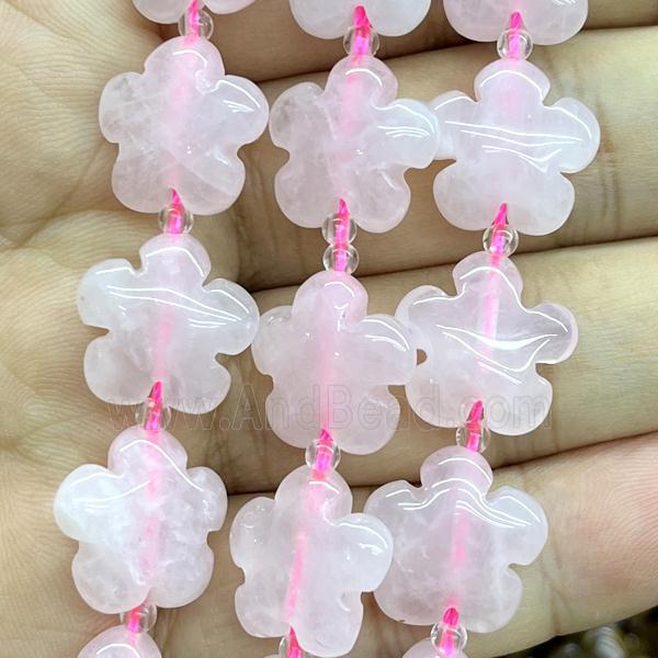 Rose Quartz flower beads