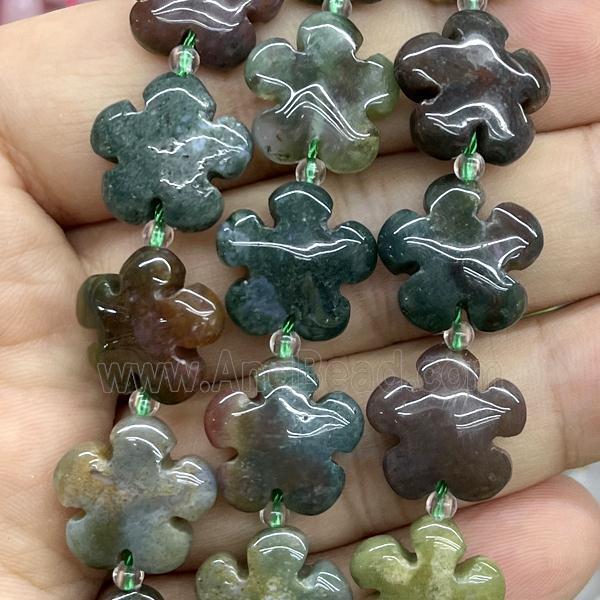 Indian Agate flower beads