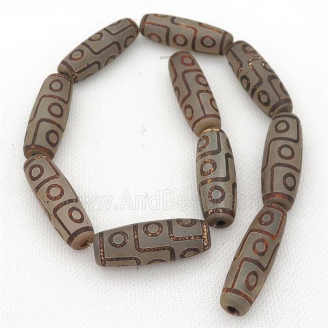 tibetan Style Agate rice beads, eye