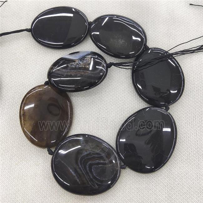 black Veins Agate slice Beads, freeform